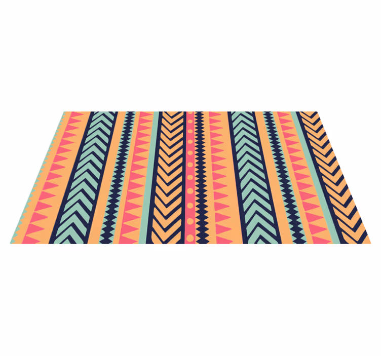 Lively Geometric Elements ethnic rug - TenStickers