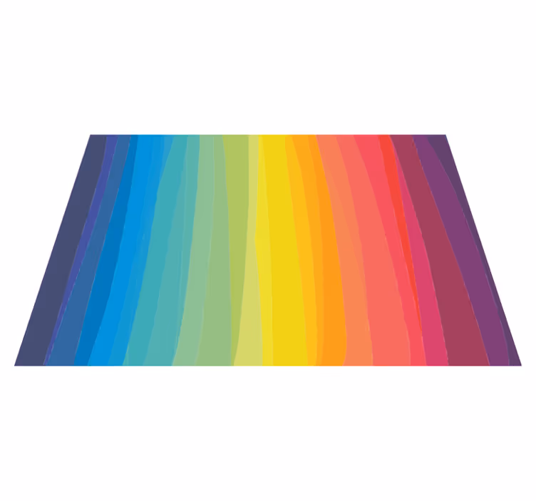 Rainbow stripes vinyl floor carpet - TenStickers