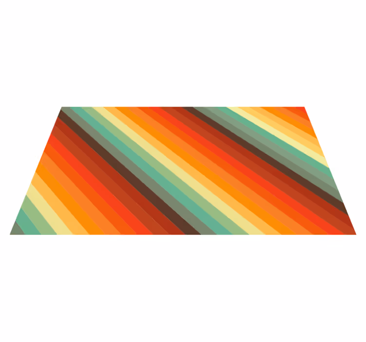 Vibrant diagonal stripes bedroom carpet - TenStickers