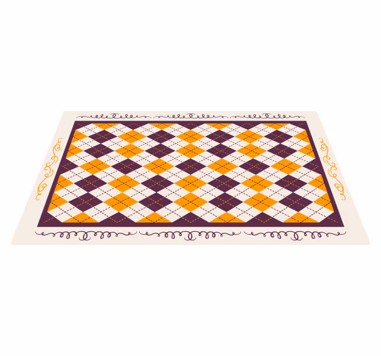 Geometric Chevron Motif tile carpet - TenStickers