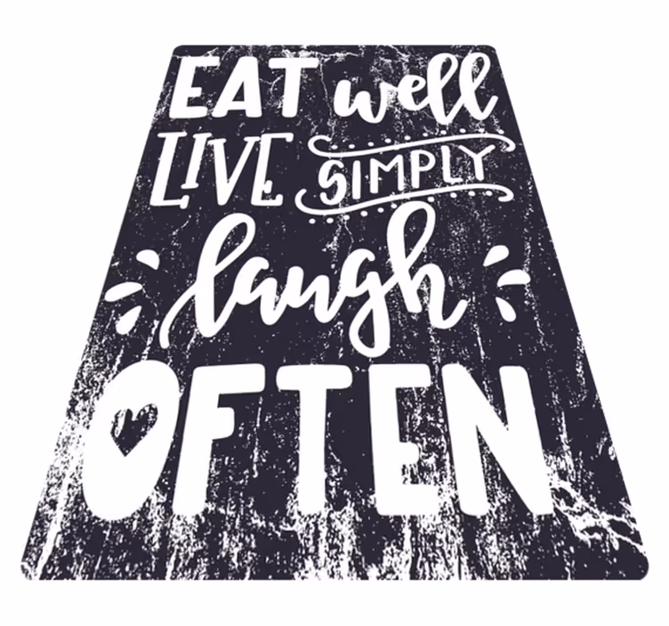 Eat well and laugh often kitchen vinyl mat - TenStickers