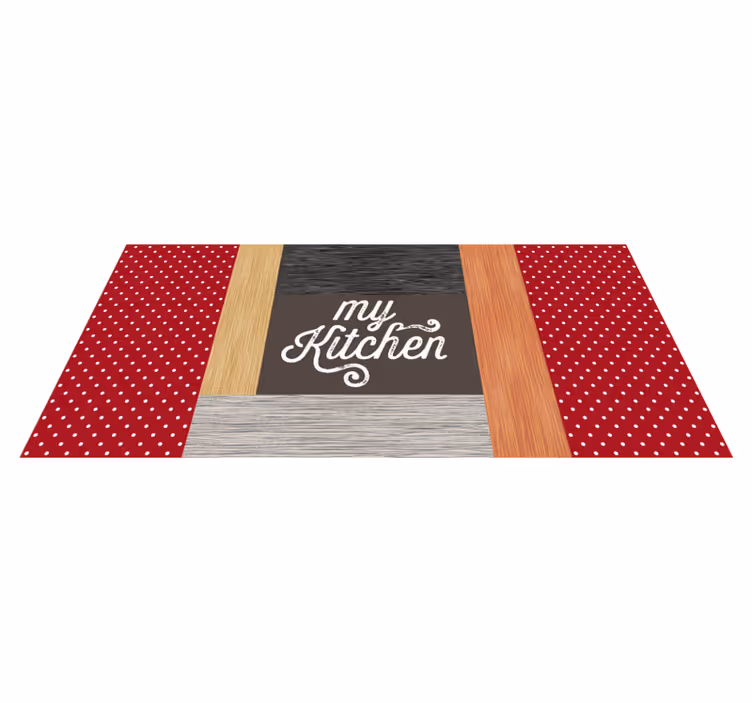 My space with textures kitchen mat - TenStickers