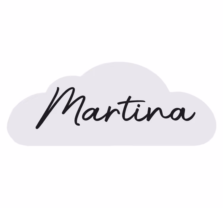 Grey cloud with name kids rug - TenStickers