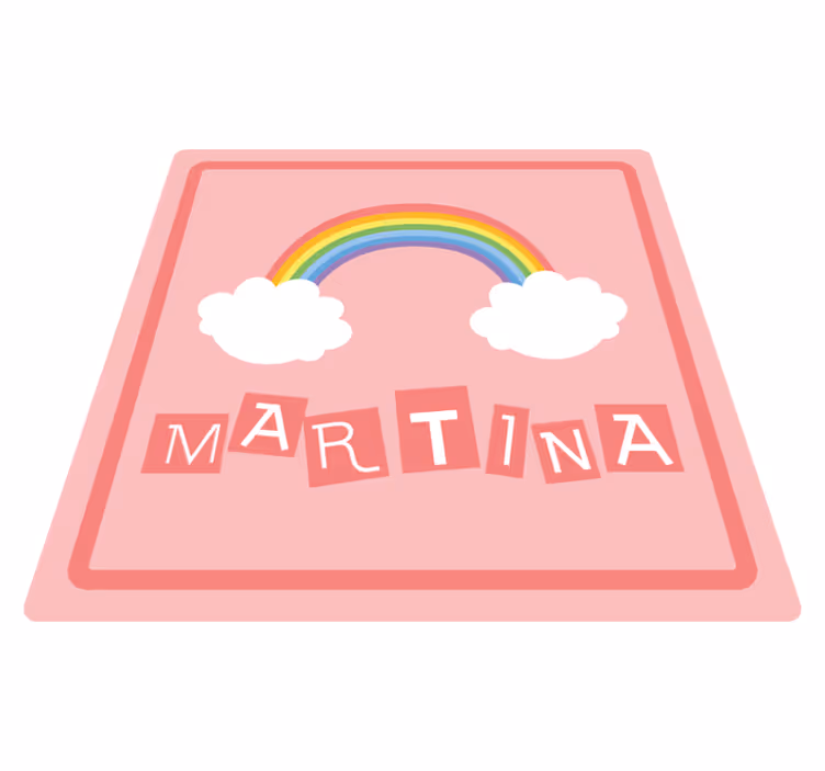 RAINBOW NAME DISPLAY custom floor mat - TenStickers