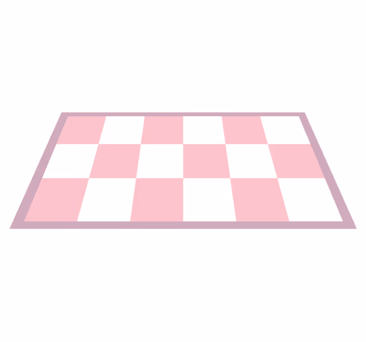 Checked Pink Pattern kids carpet - TenStickers