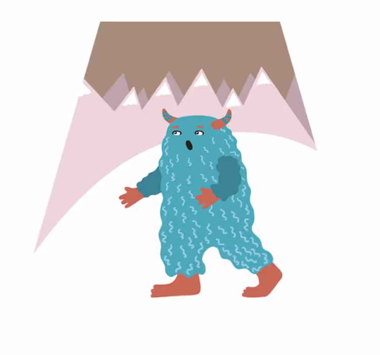 Nordic monster character kids rug - TenStickers