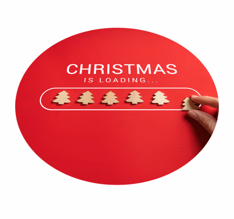 Christmas vinyl rug with a text - TenStickers
