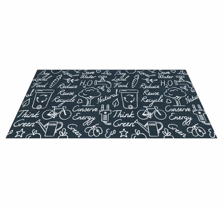 Eco-Friendly messages kitchen vinyl mat - TenStickers