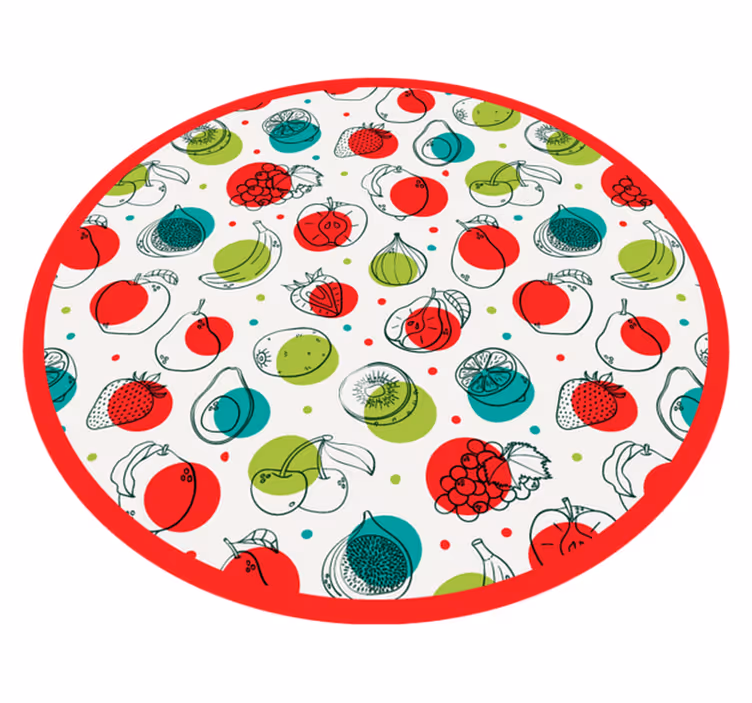 Fruit simple motif kitchen mat - TenStickers
