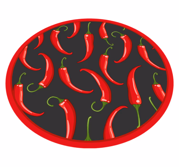 Spicy Red Peppers nordic rug - TenStickers