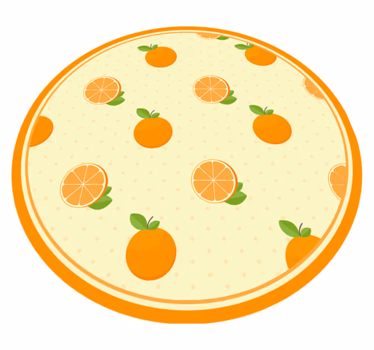 Citrus fruit illustration kitchen mat - TenStickers