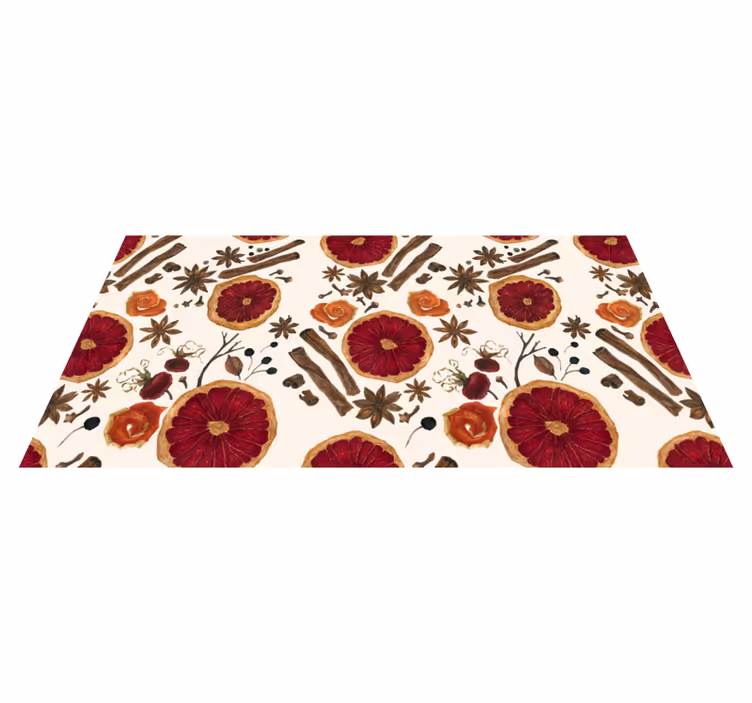 Floral Botanical Concept kitchen vinyl mat - TenStickers