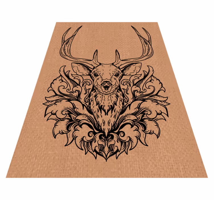Stylish stag design animal mat - TenStickers