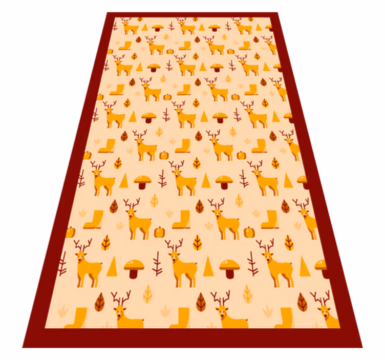 Deer and foliage animal mat - TenStickers