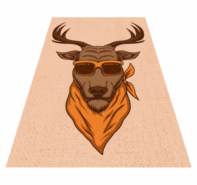 Cool Stag Illustration animal mat - TenStickers