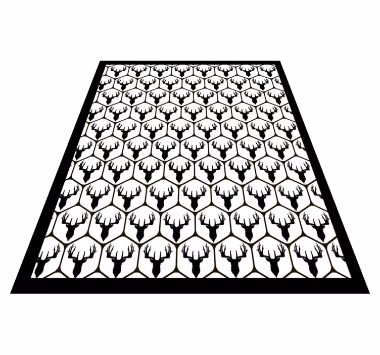 Antler pattern kitchen vinyl mat - TenStickers