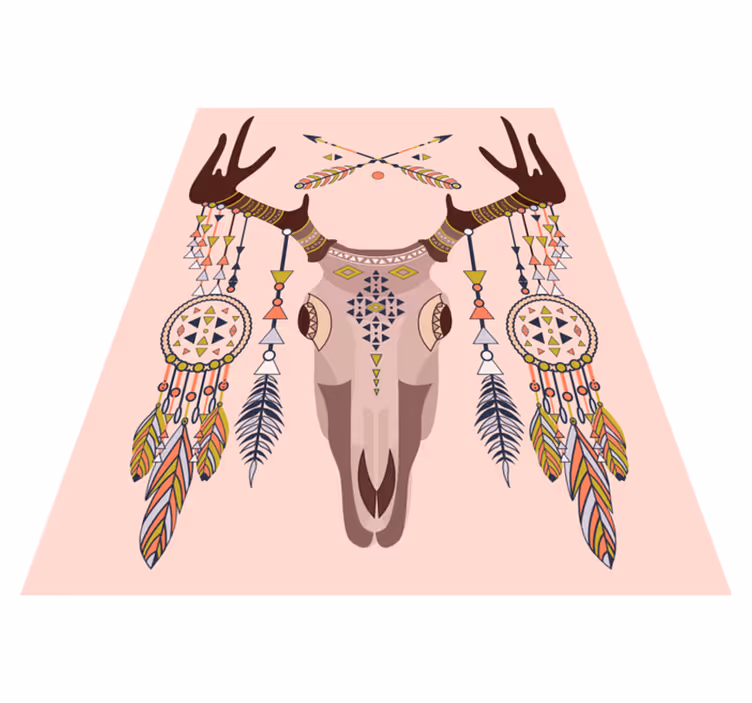 Stylish Antler Motif ethnic rug - TenStickers