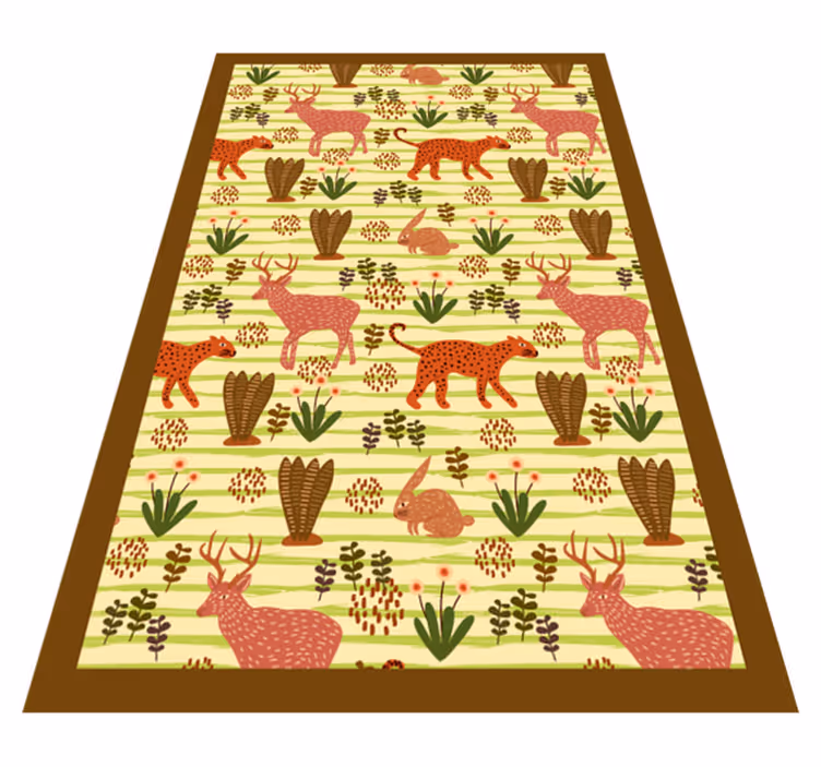 Safari Wildlife Pattern animal mat - TenStickers
