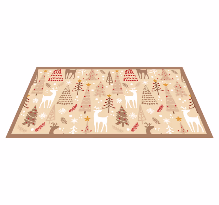 Festive Woodland Scene nordic rug - TenStickers