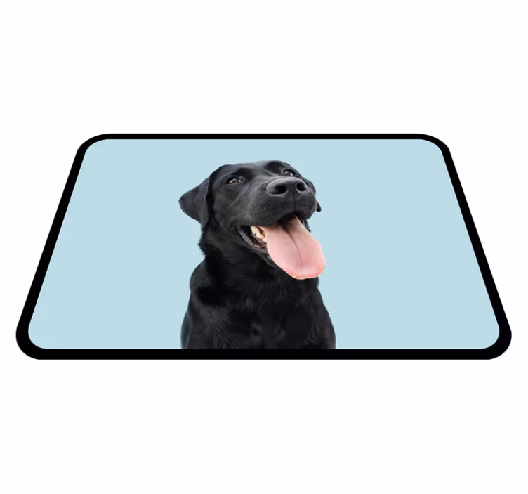 Black labrador dog animal mat - TenStickers