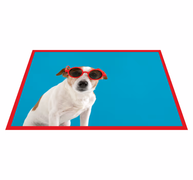 Chic dog portrait animal mat - TenStickers