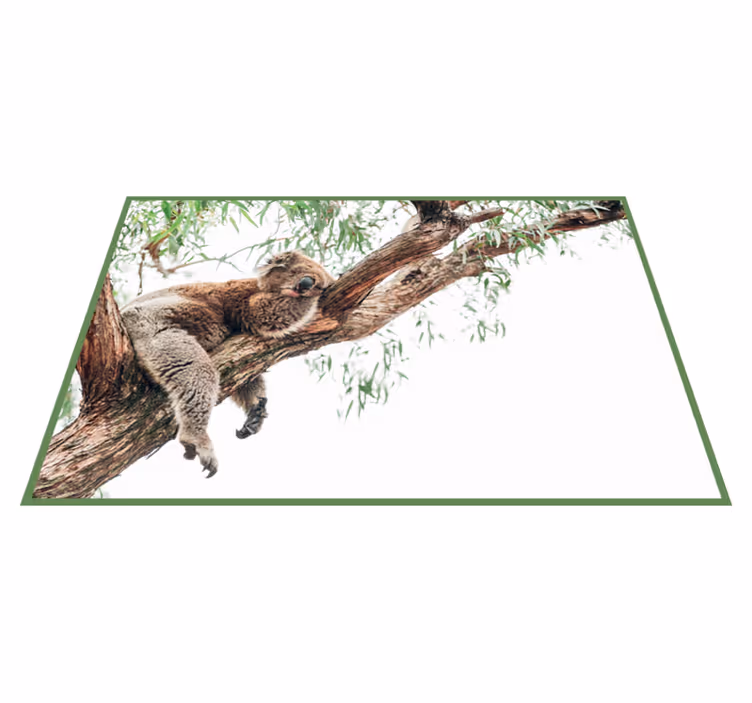 Koala tree scene animal mat - TenStickers