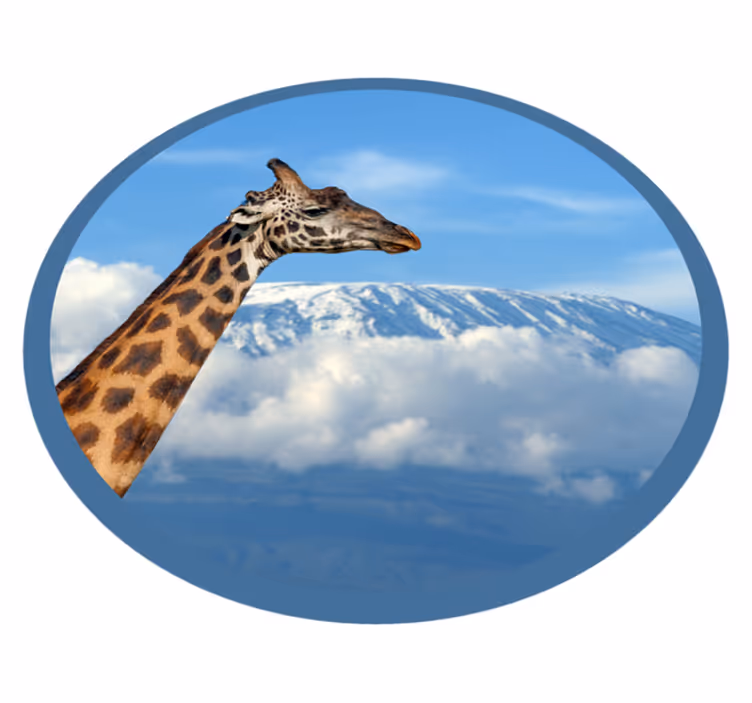 Giraffe majestic view animal mat - TenStickers