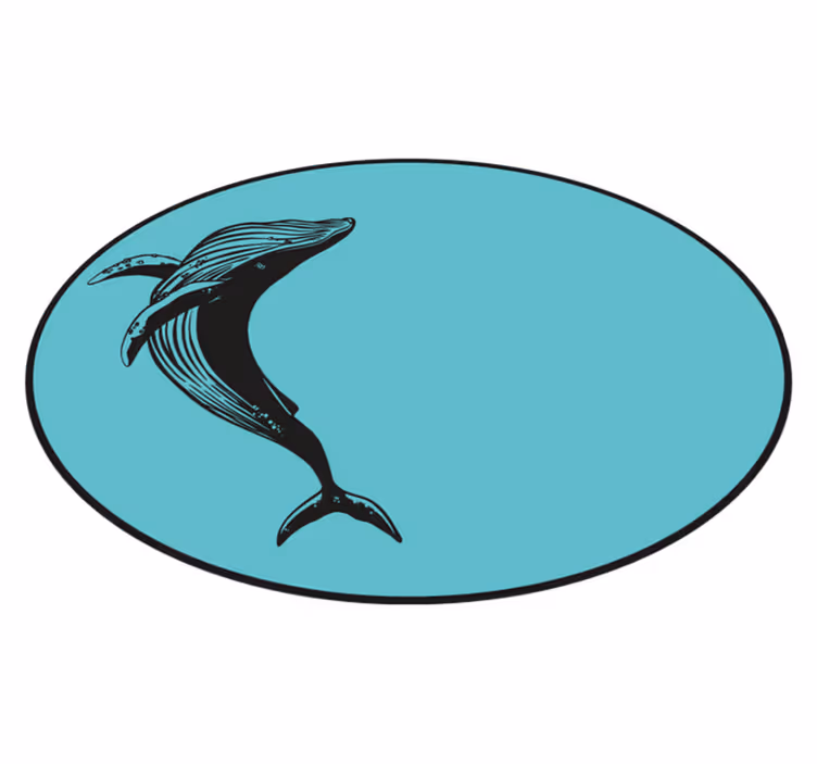 Majestic whale motif animal mat - TenStickers