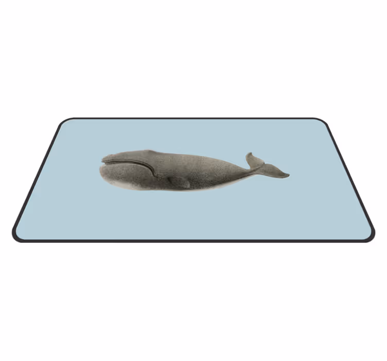 Whale silhouette design animal mat - TenStickers