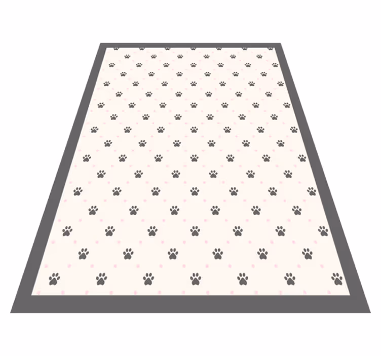 Animal print rug with paw print design - TenStickers