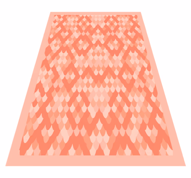 Soft pink fish scales animal print rug - TenStickers