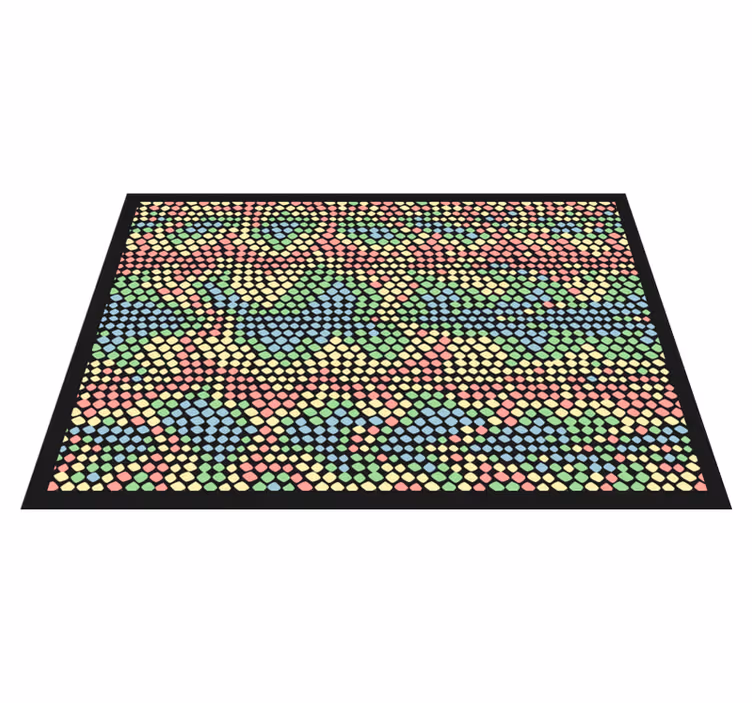 Colorful Circle Pattern texture rug - TenStickers