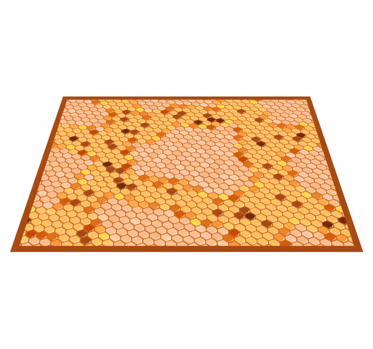 Honeycomb hexagon design kitchen mat - TenStickers