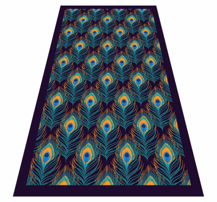 Realistic peacock print animal rug - TenStickers