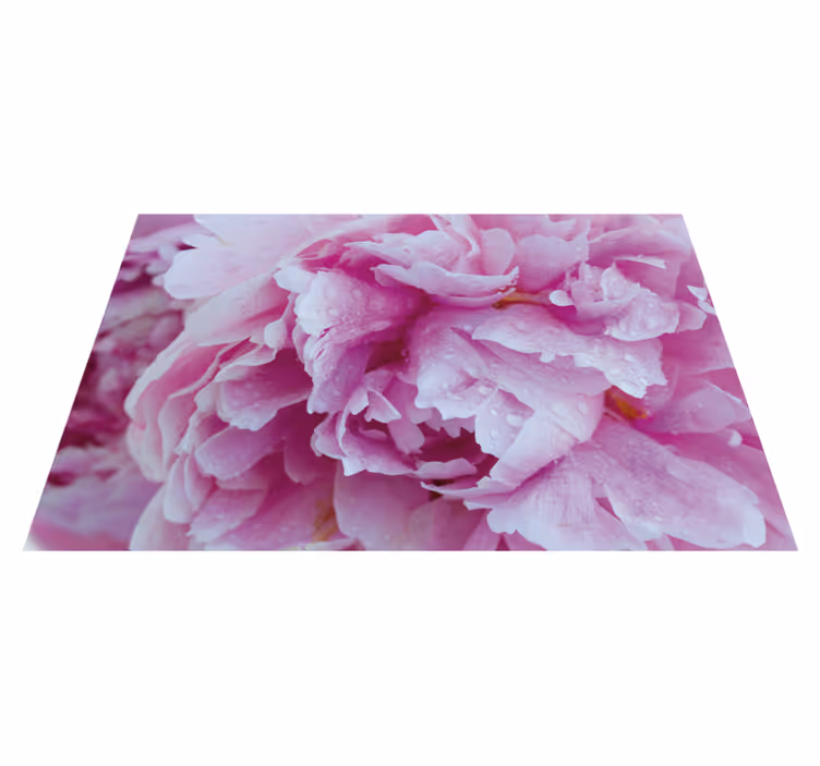 Roseate Peony Bloom floral rug - TenStickers