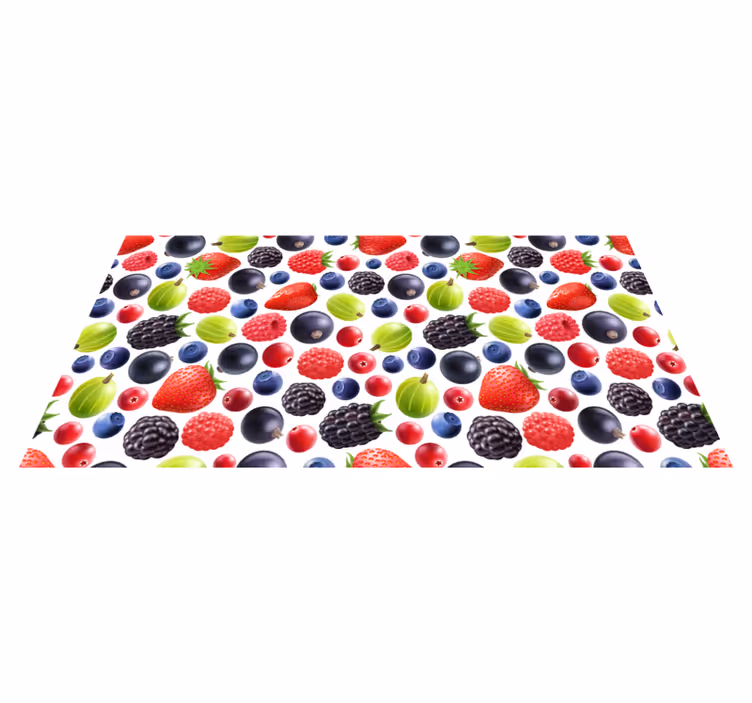 Berry collection kitchen mat - TenStickers
