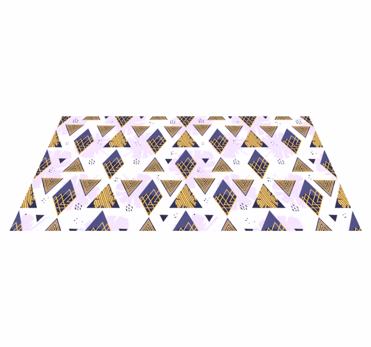 Triangular marble motif geometric rug - TenStickers