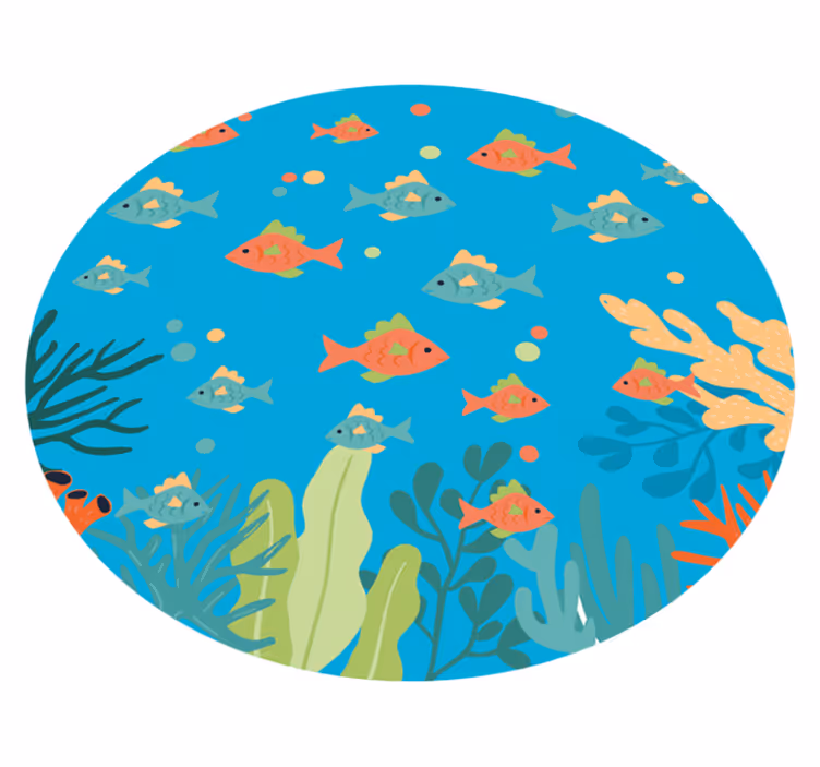 Colorful underwater scene bathroom mat - TenStickers