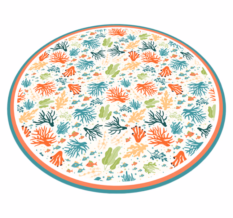 Coral reef inspiration bathroom mat - TenStickers