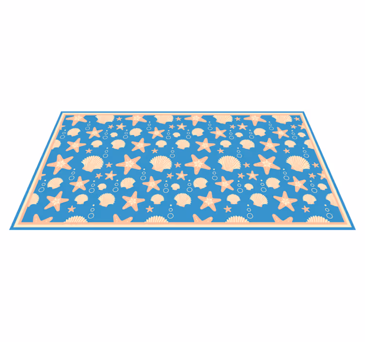 Marine Motif Composition bathroom mat - TenStickers