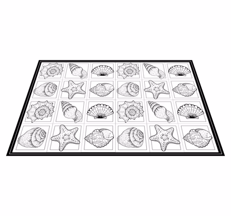 Seashell Artwork nature rug - TenStickers