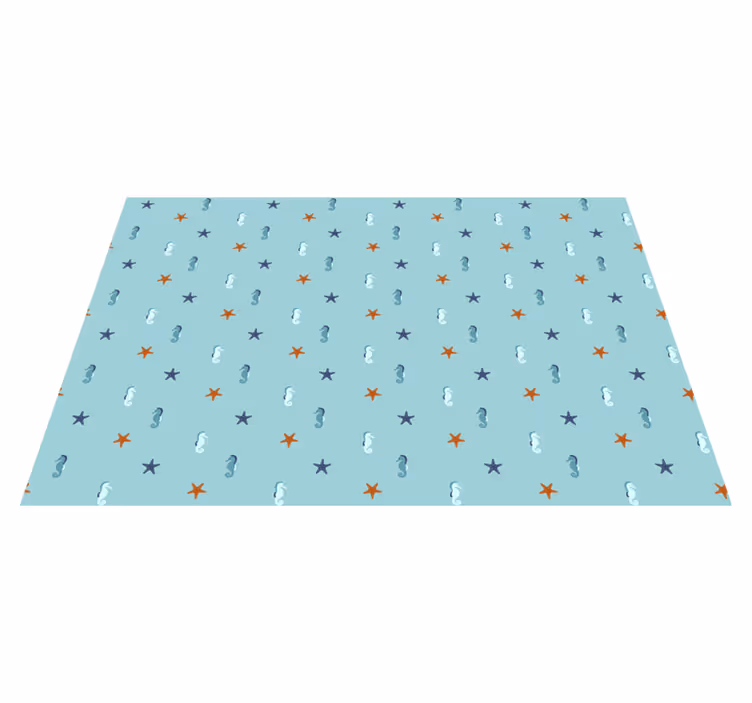 Blue stars motif star rug - TenStickers