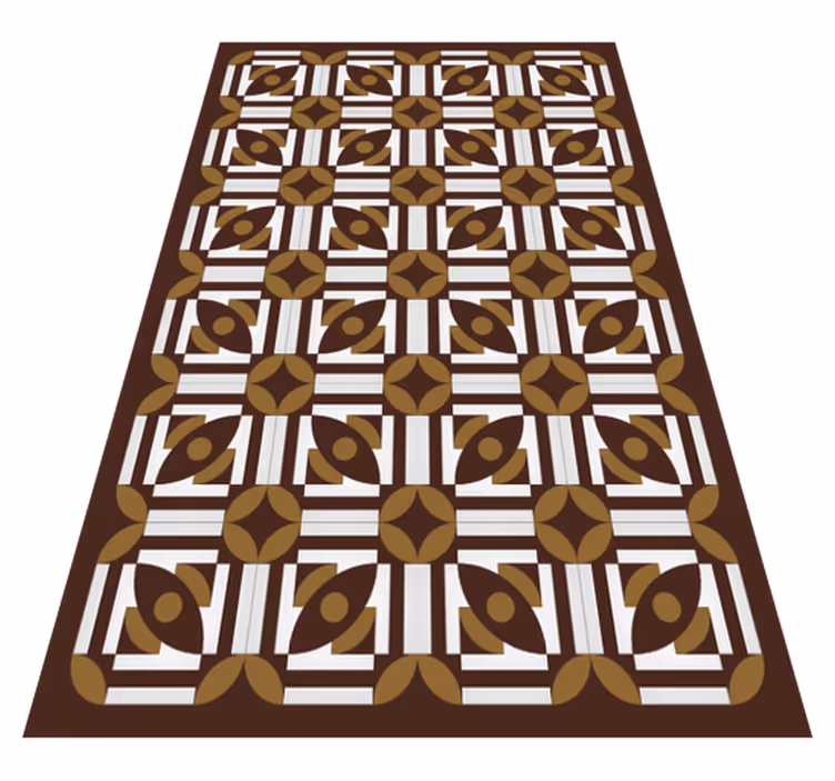 Geometric arrangement tile carpet - TenStickers