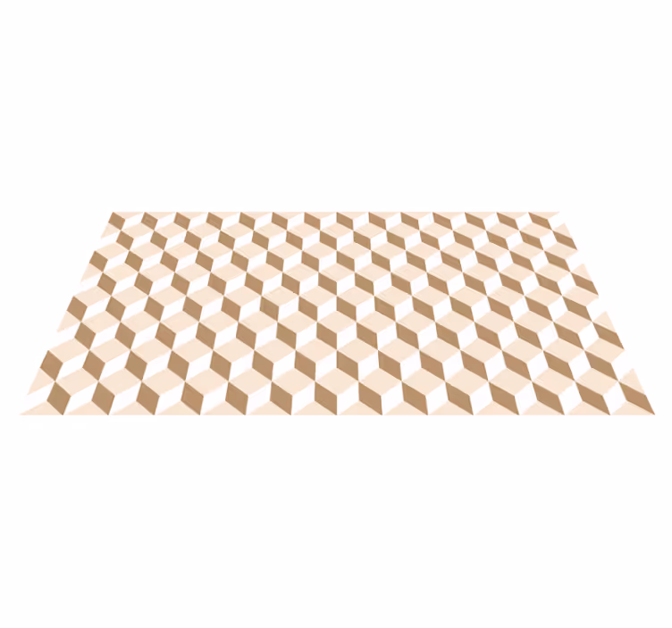 Cubic honeycomb pattern kitchen mat - TenStickers