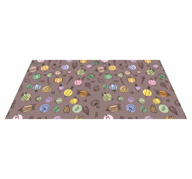 Colorful vegetable pattern kitchen mat - TenStickers