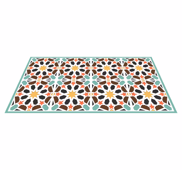 Colorful Starry Tiles tile carpet - TenStickers