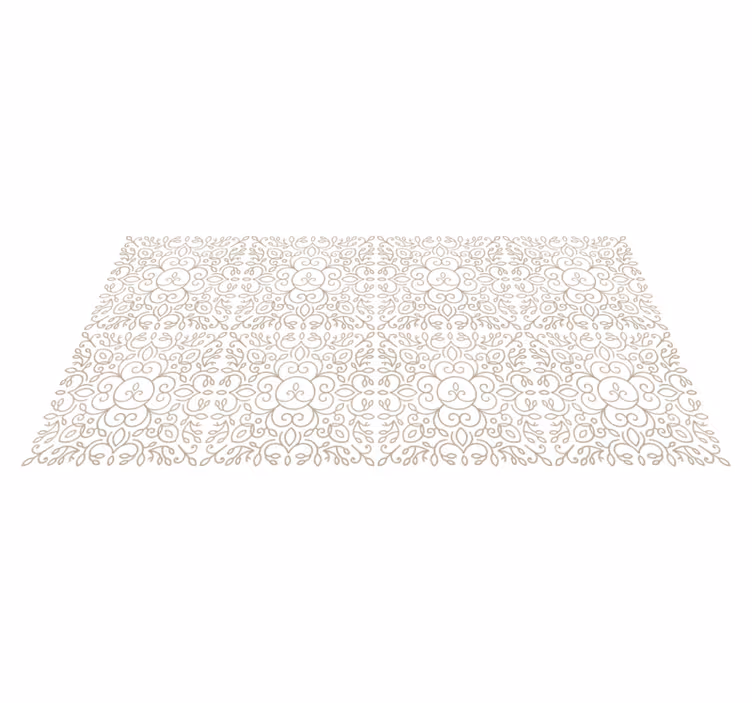 Floral outline concept kids rug - TenStickers