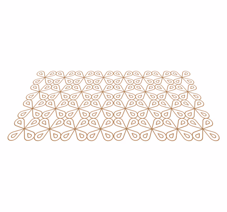 Subtle Leaf Motif tile carpet - TenStickers