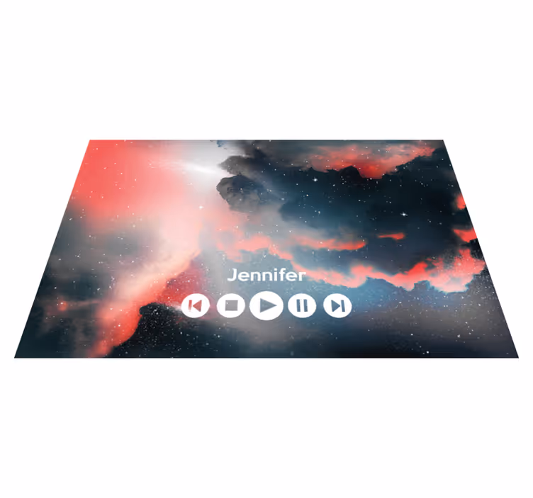 Outer space custom music teenage bedroom rug - TenStickers