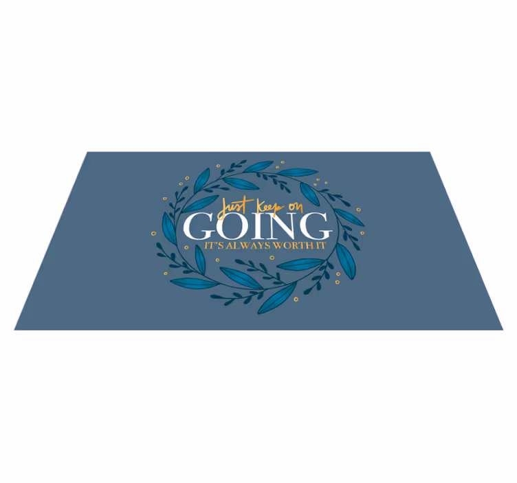 Just keep going quote rug - TenStickers